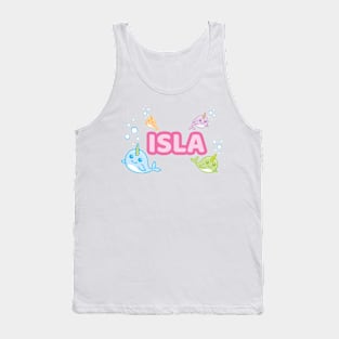 Personalised 'Isla' Narwhal (Sea Unicorn) Design Tank Top